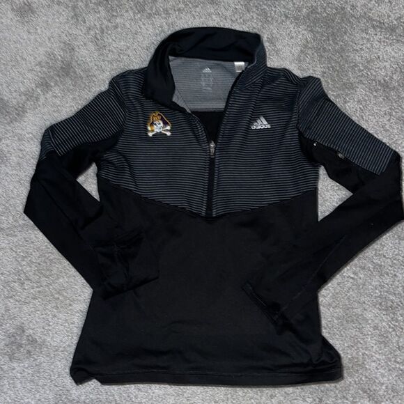Adidas ECU East Carolina Pirates women’s stretch zipper running jacket t neck - Picture 1 of 6